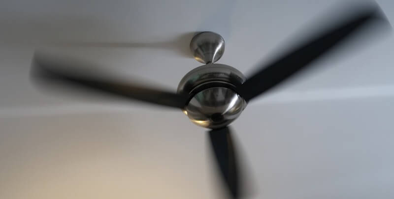 Ceiling fan rotating